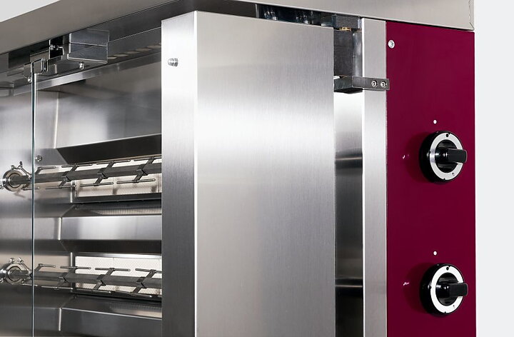 Kycklinggrill GAS - 8 spett, 40-48 kycklingar