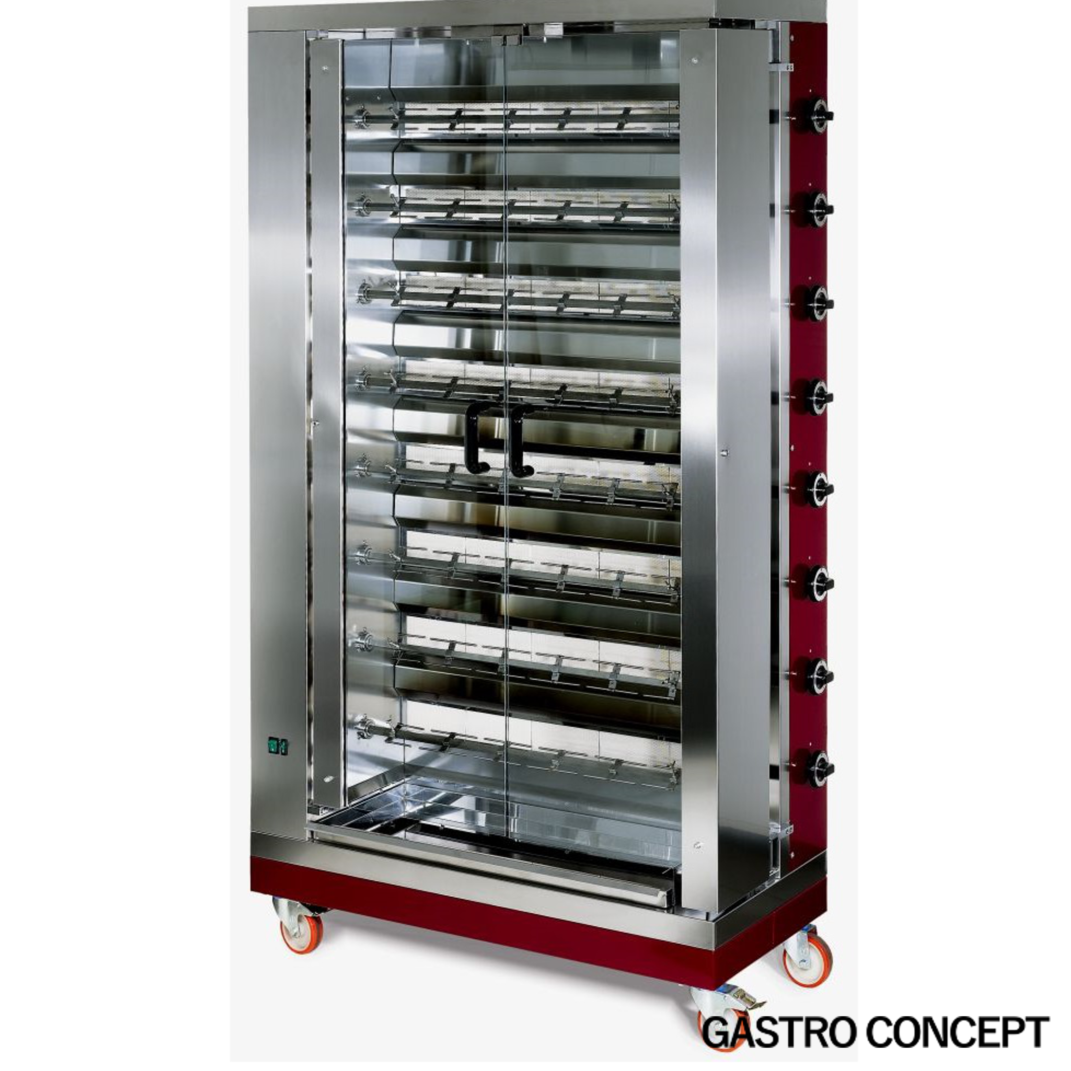 Kycklinggrill GAS - 8 spett, 40-48 kycklingar
