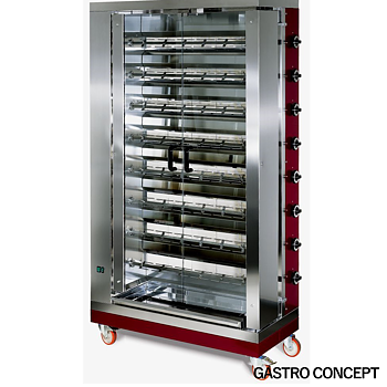 Kycklinggrill GAS - 8 spett, 40-48 kycklingar
