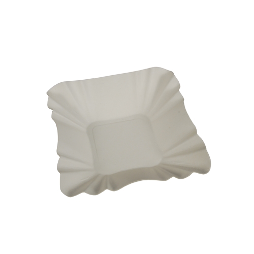 Pappersskål "pure" Vit - 9x9x3 cm - 3