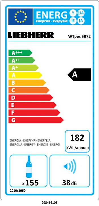 Vinkyl, 155 vinflaskor, två temperaturzoner