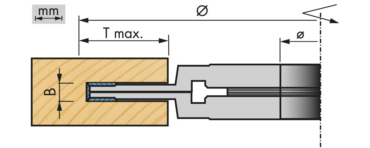 Notfräs ställbar via vred., VS-HW  - 2