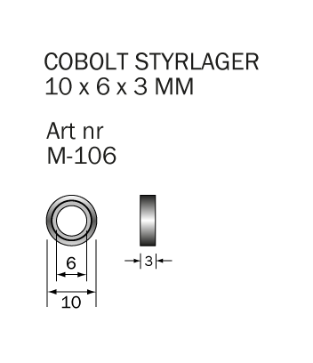 M-106 Kullager 10 x 6 x 3 mm
