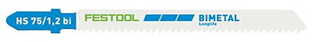 Festool Sticksågsblad METAL STEEL/STAINLESS STEEL HS 75/1,2 BI/5