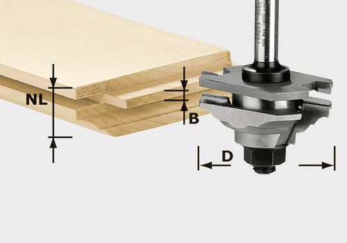 Festool Profil-fjäderfräs HW S8 D46 x D12-FD