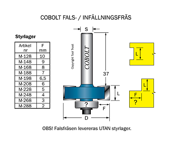 Falsfräs L=8 D=32 S=8 SL=37