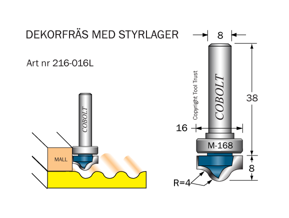 Dekorfräs m lager M-168