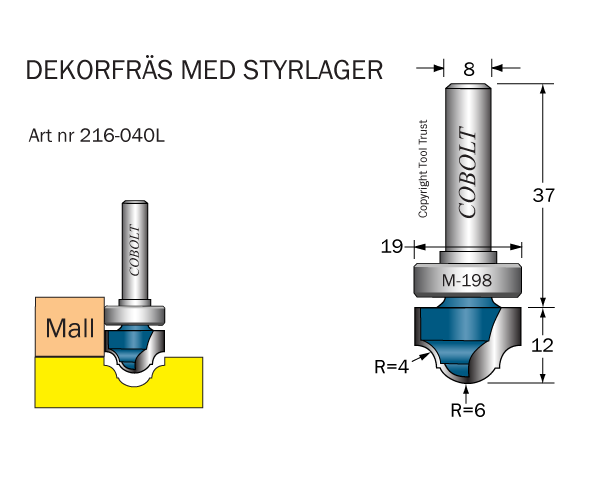Dekorfräs m lager M-198