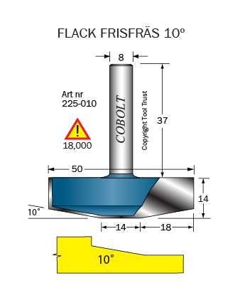 Frisfräs 10° D=50 L=14 S=8