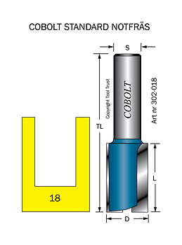 Notfräs D=18, L=30, TL=69