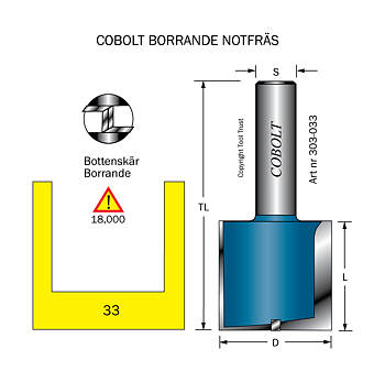 Notfräs D=33, L=32, TL=72