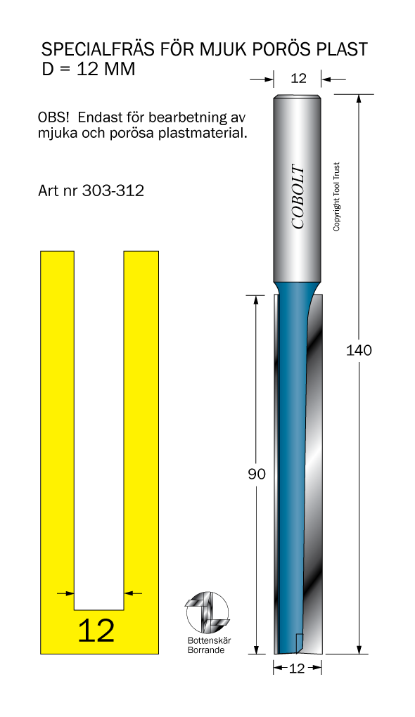 Notfräs D=12 L=90 TL=140 S=12