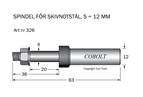 Spindel S=12 TL=83 - 2