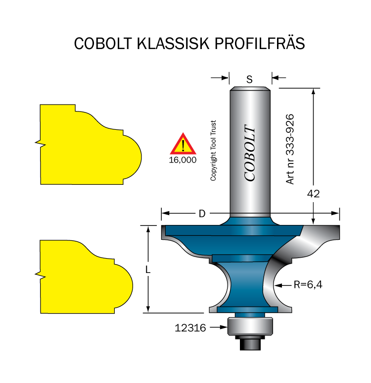 Profilfräs "Klassisk"  D=51