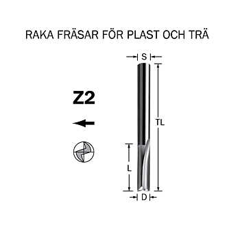Notfräs D=6 L=25 TL=64 S=6