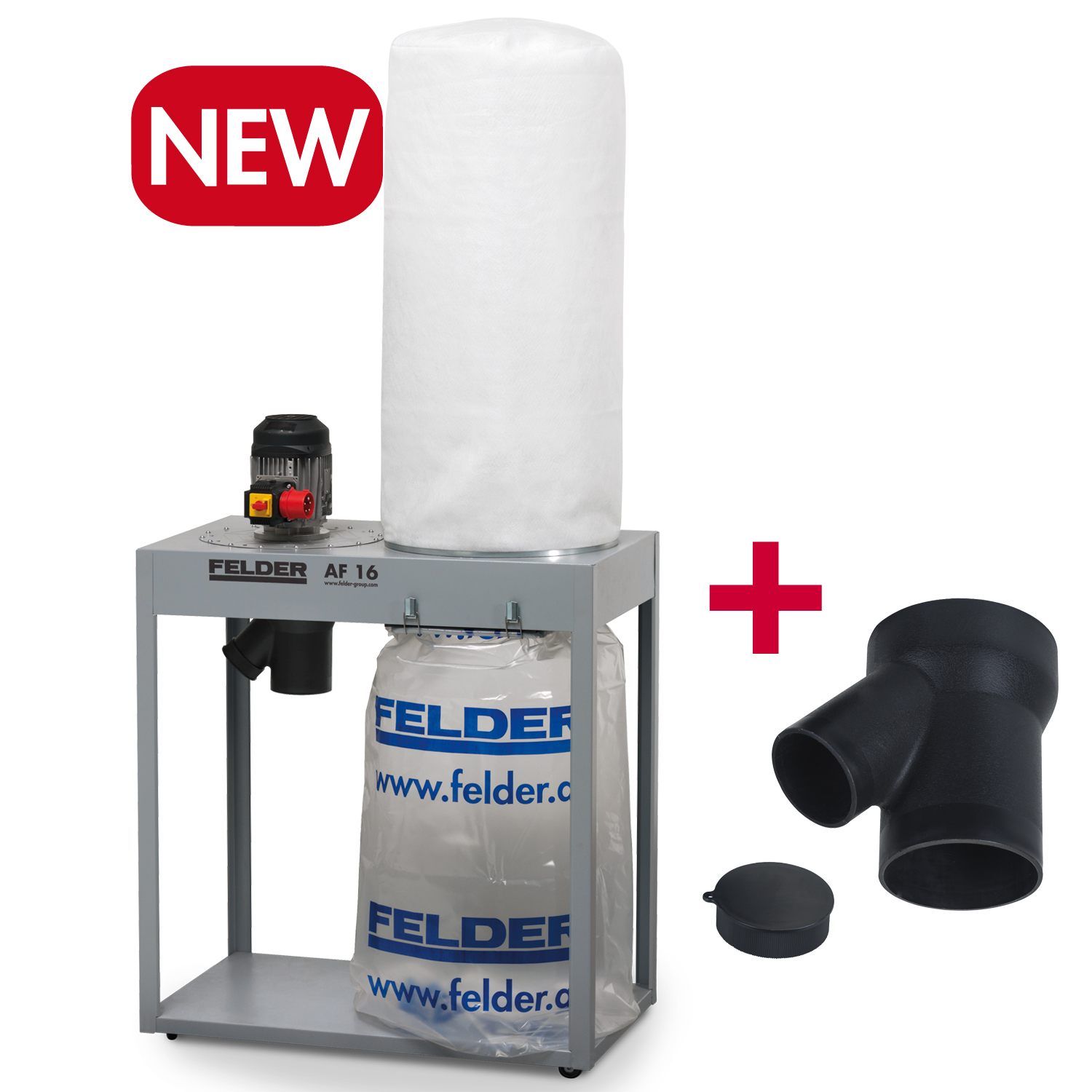 FELDER® AF 16, Mobil spånsug  med grenstos 160 mm, 140 mm och 80 mm