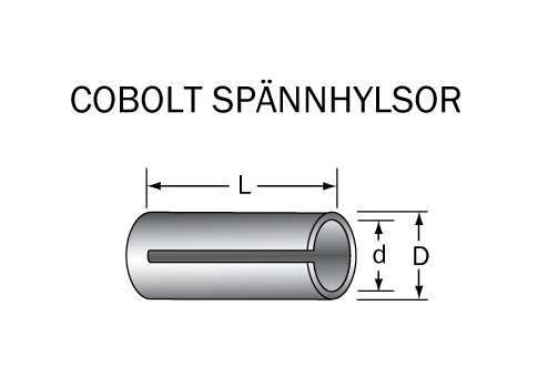 Spännhylsa 6 < 8 mm L=25