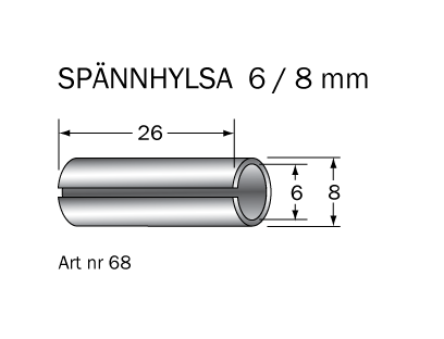 Spännhylsa 6 < 8 mm L=25 - 2