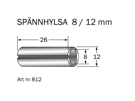 Spännhylsa 8 < 12 mm L=26 - 2