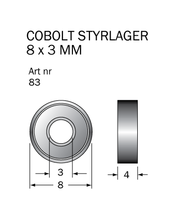Kullager 8 x 3 x 4mm - 2