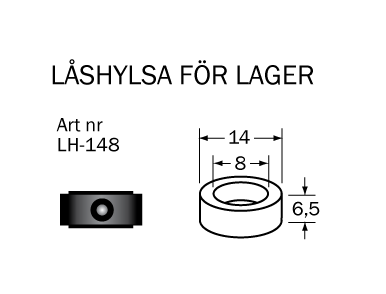 LH-148 Låshylsa 8  x 14 mm - 2