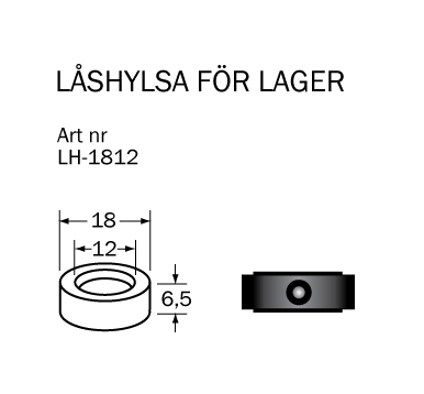 LH-1812 Låshylsa 12  x 18 mm - 2
