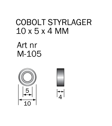 M-105 Kullager 10 x 5 x 4 mm - 2