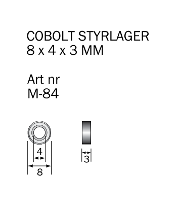 M-84 Kullager 8 x 4 x 3 mm - 2