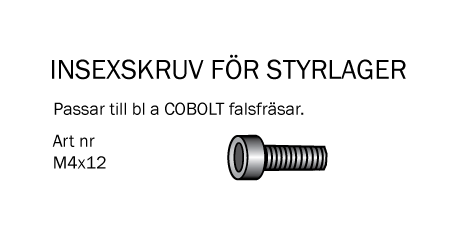 Insexskruv M4x12mm till falsfräsar - 2