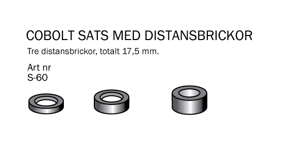 Sats 3 st Distanser D=16mm