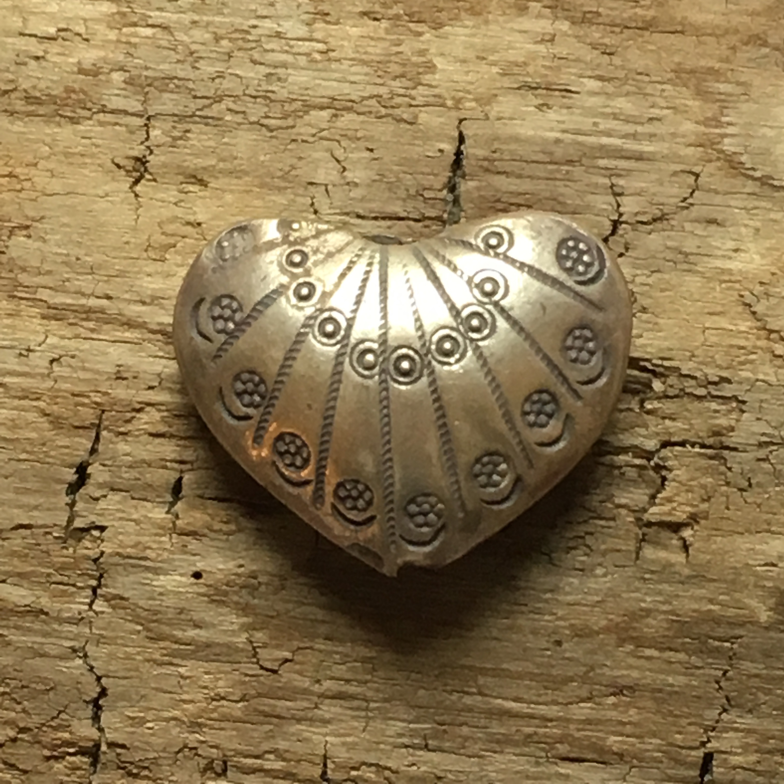 Hjärta i finsilver, 27x21mm