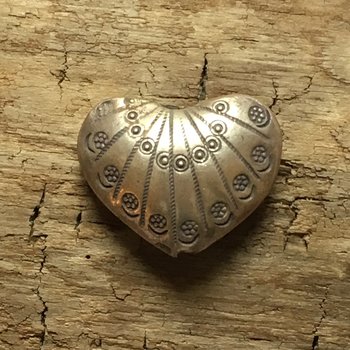 Hjärta i finsilver, 27x21mm