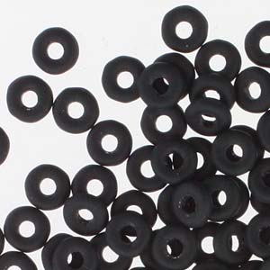 O Beads 3,8mm- Jet Matte