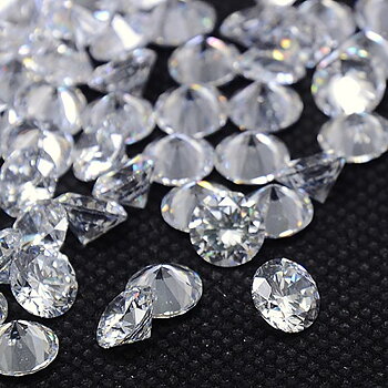 Kubic Zirkon, diamant, crystal, 2mm
