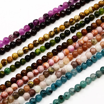 Mix halvädelsten 4mm
