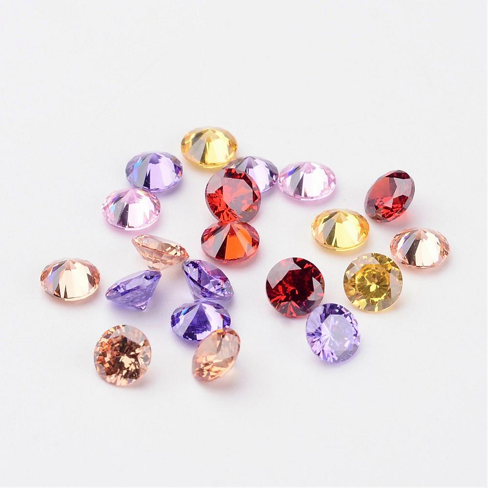 Kubic Zirkon, diamant, 6mm