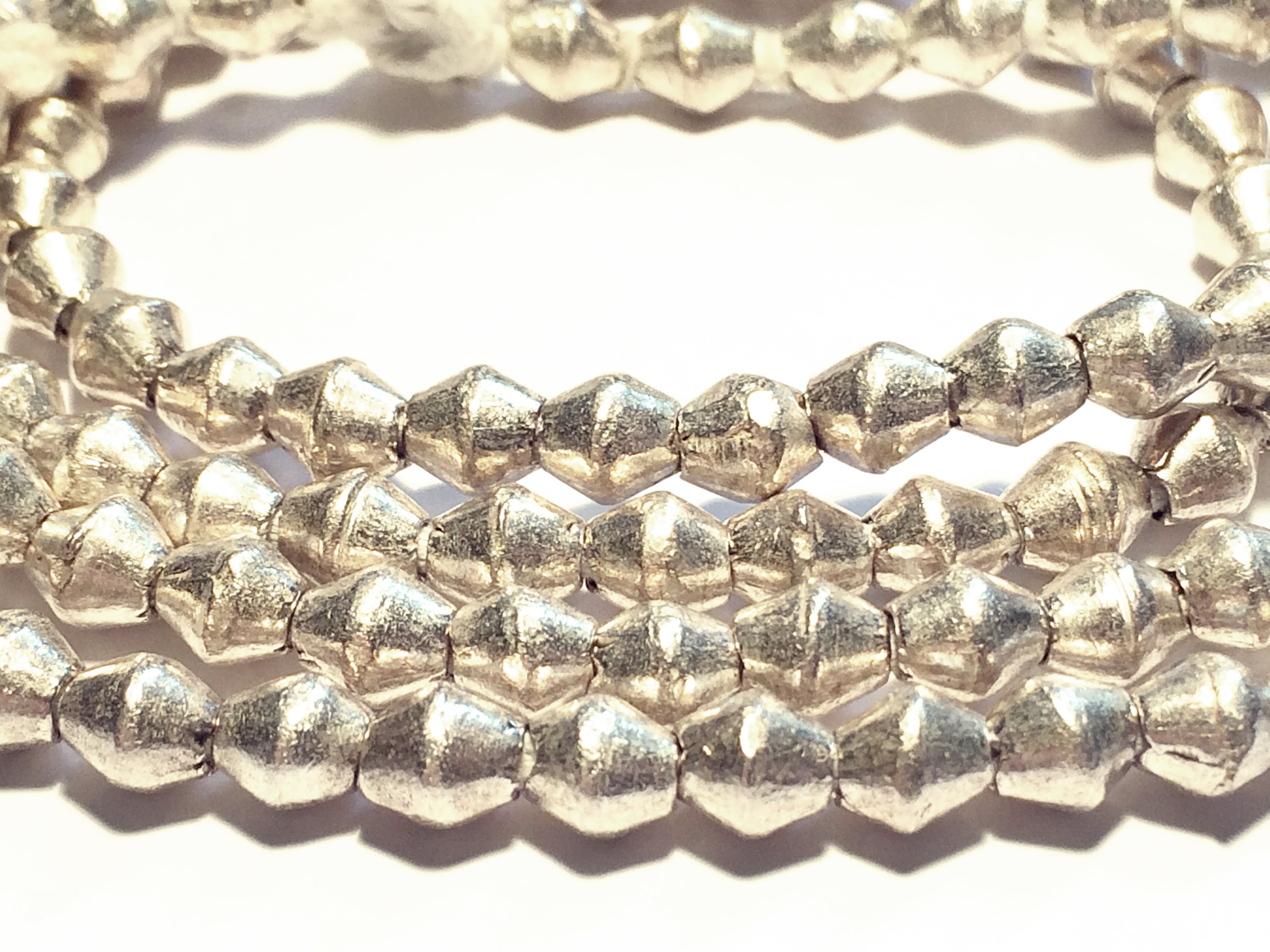 Silver Prayer Beads 6x5mm