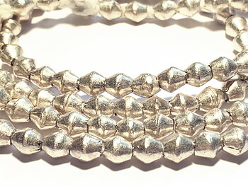 Silver Prayer Beads 6x5mm