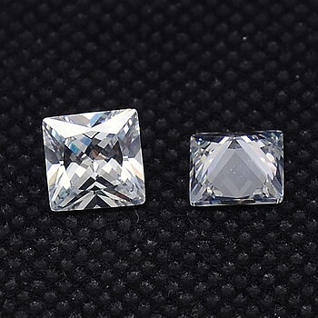 Kubic Zirkon, fyrkant, 5x5mm