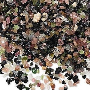 Turmalin- Chips, 1-4mm utan hål