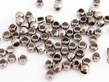 Klämpärlor, Gun metal/ svart