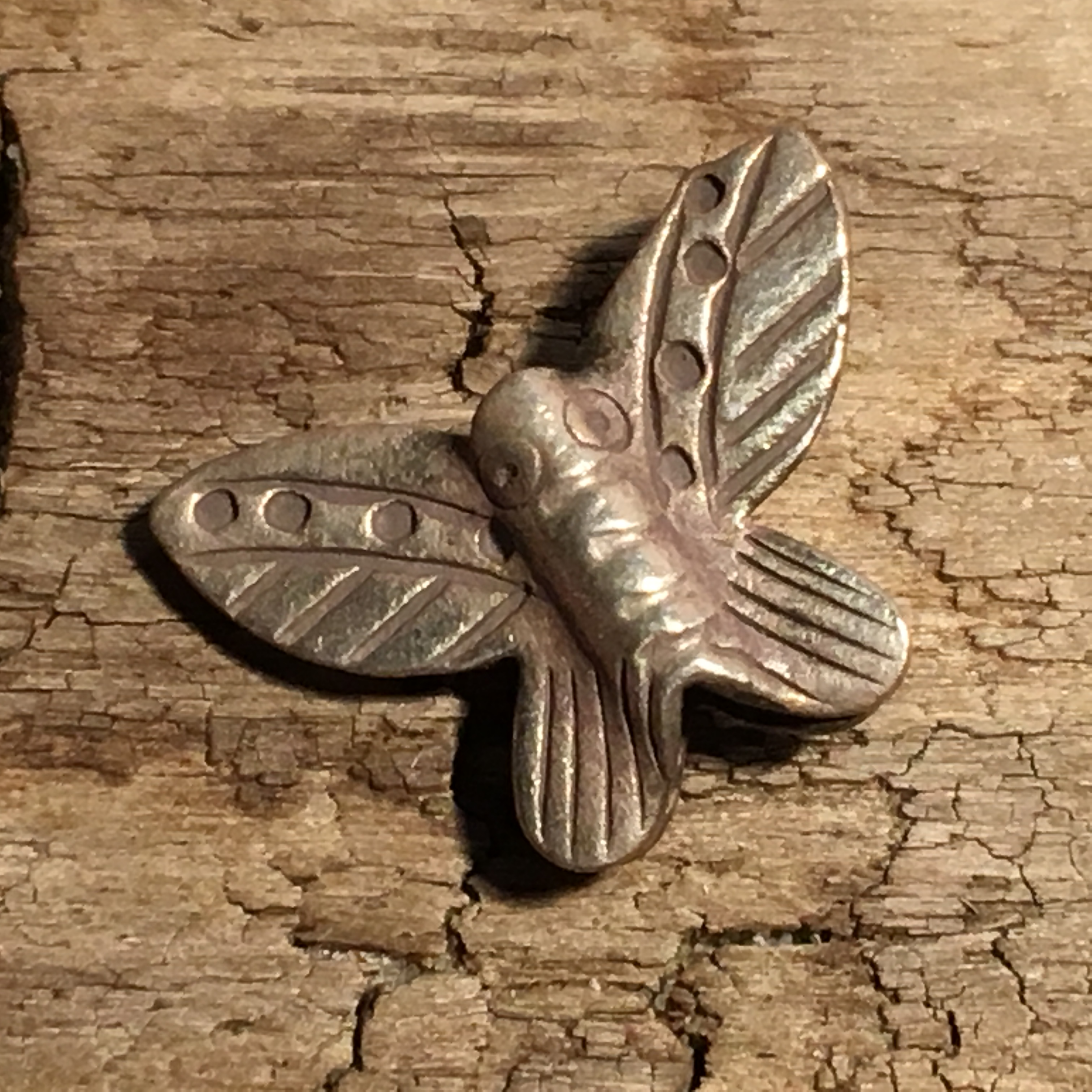Fjäril i finsilver, 15x11mm