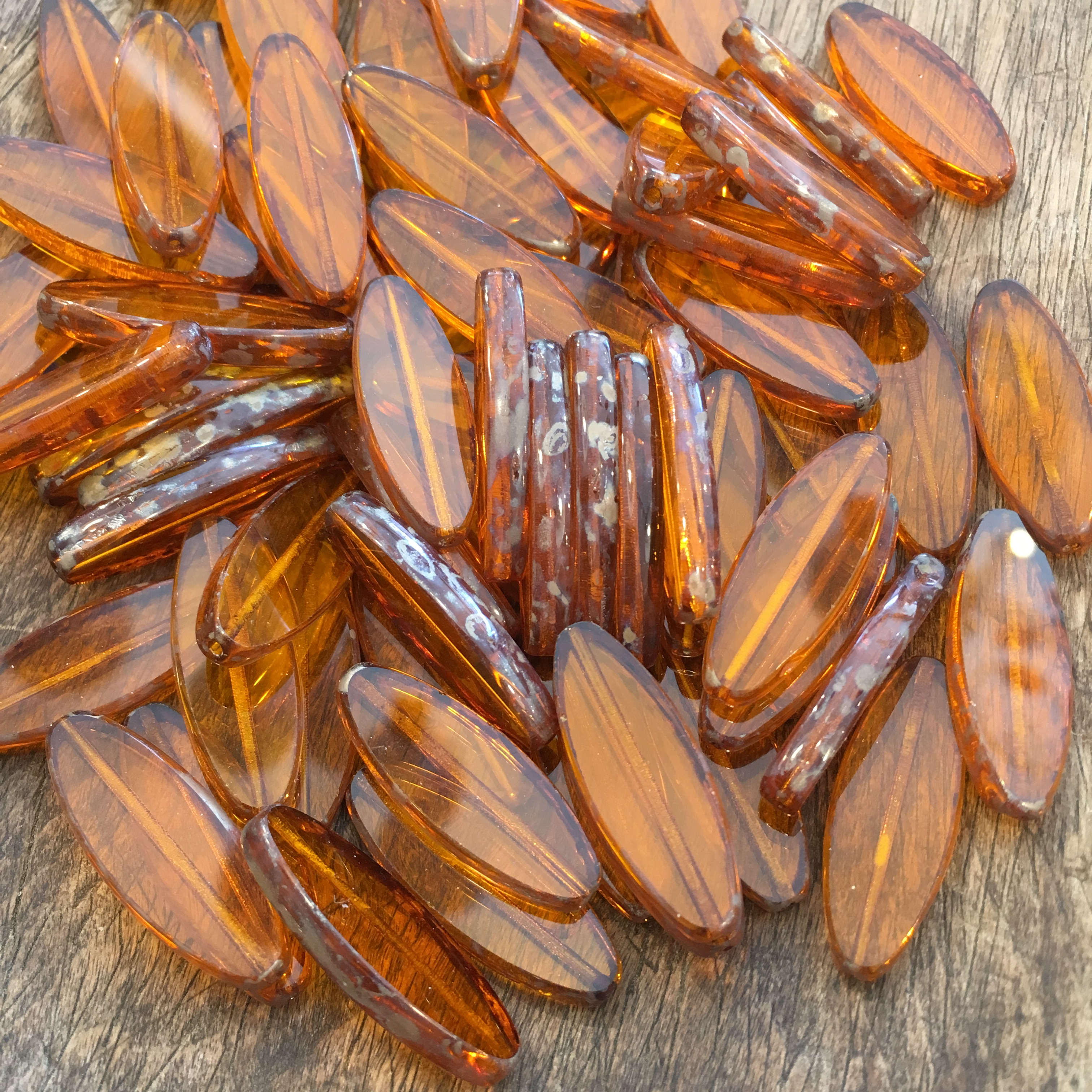 Tjeckiskt glas, 30x11mm