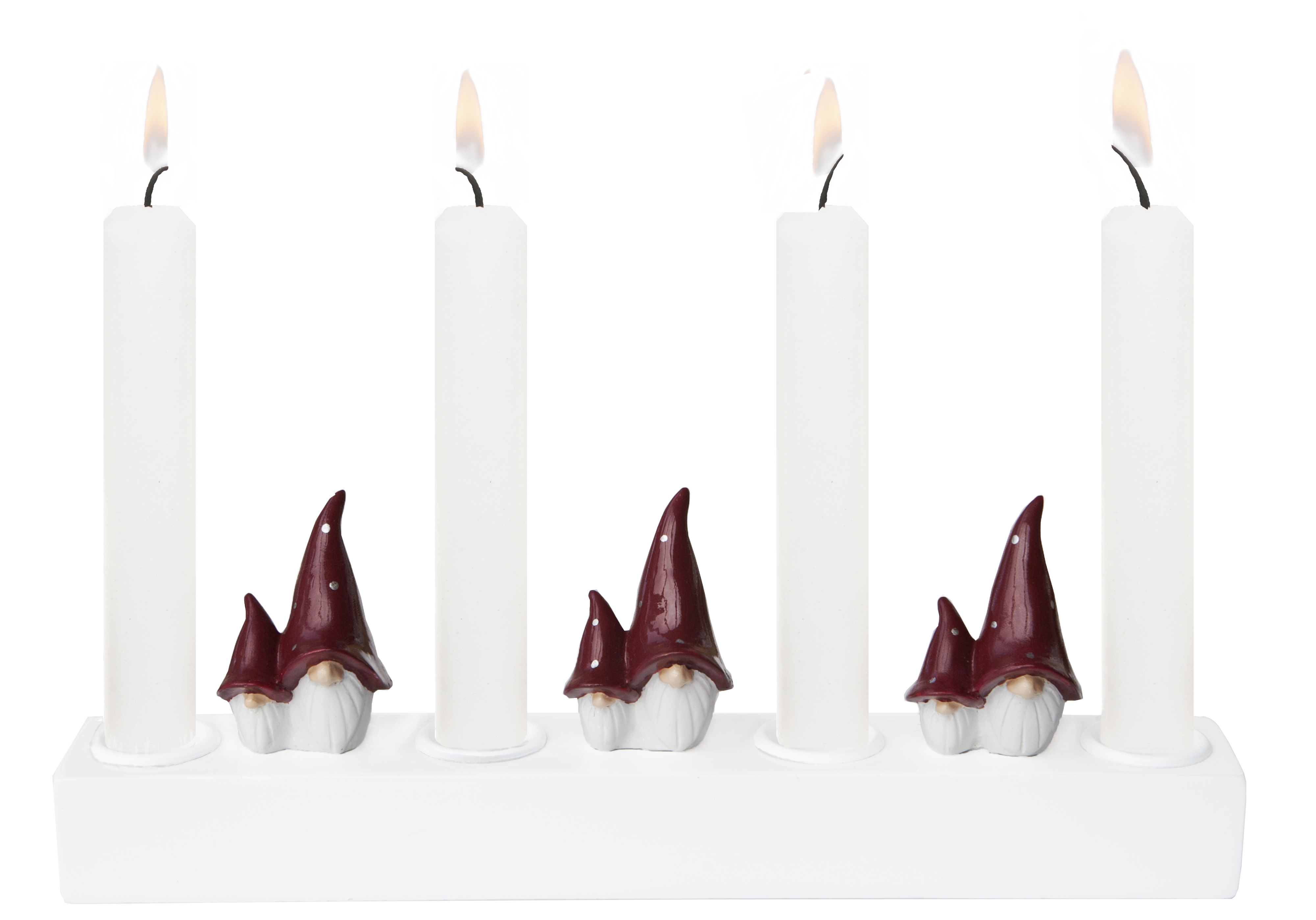 1160 Adventsljusstake med röda vättar