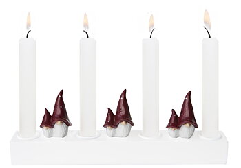 1160 Adventsljusstake med röda vättar