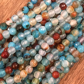 Agat, blå mix, 6mm