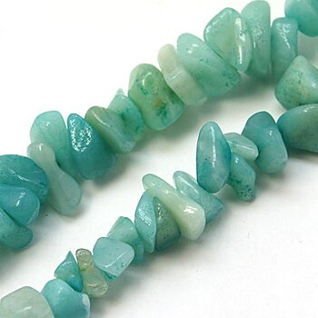 Amazonite chips, 5-10mm