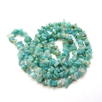 Amazonite chips, 5-10mm