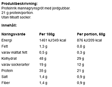 Mannagrynsgröt Jordgubb - 750g