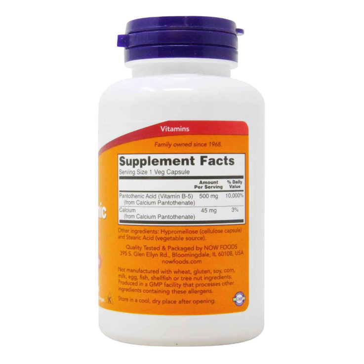 Pantothenic Acid 500mg - 100caps - 2